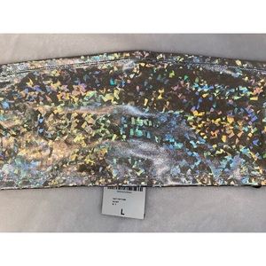 Forever 21 silver/ holographic tube top